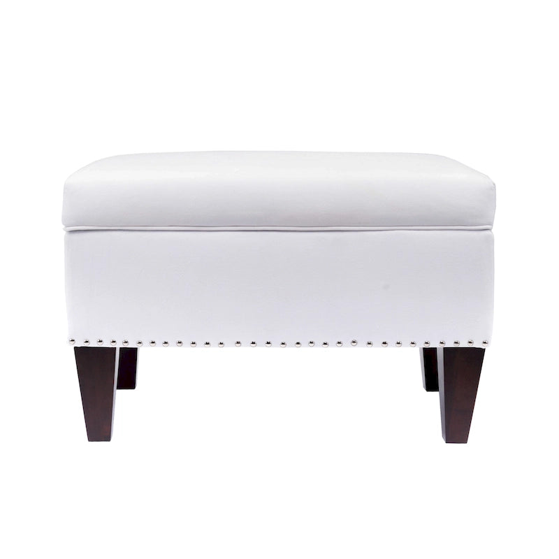 Banc de rangement ottoman rembourré avec couvercle à charnière, siège rembourré en tissu velours