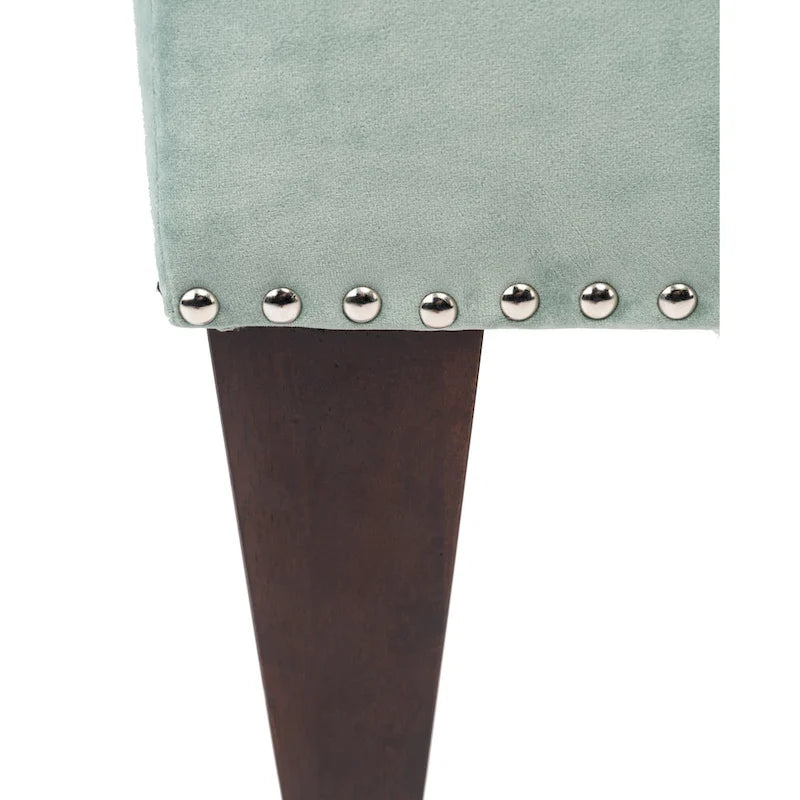 Banc de rangement ottoman rembourré avec couvercle à charnière, siège rembourré en tissu velours