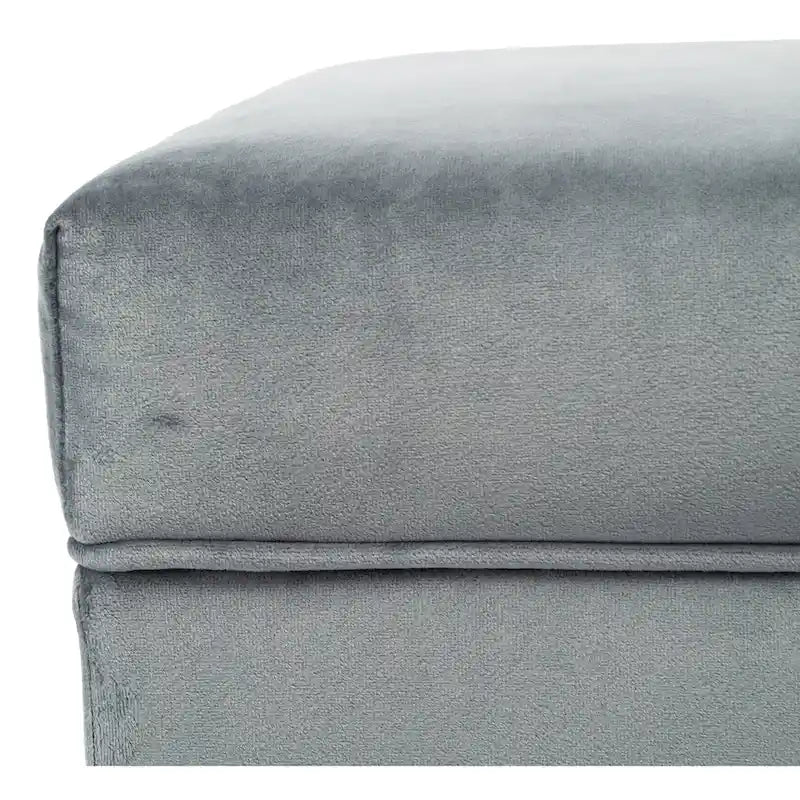Banc de rangement ottoman rembourré avec couvercle à charnière, siège rembourré en tissu velours