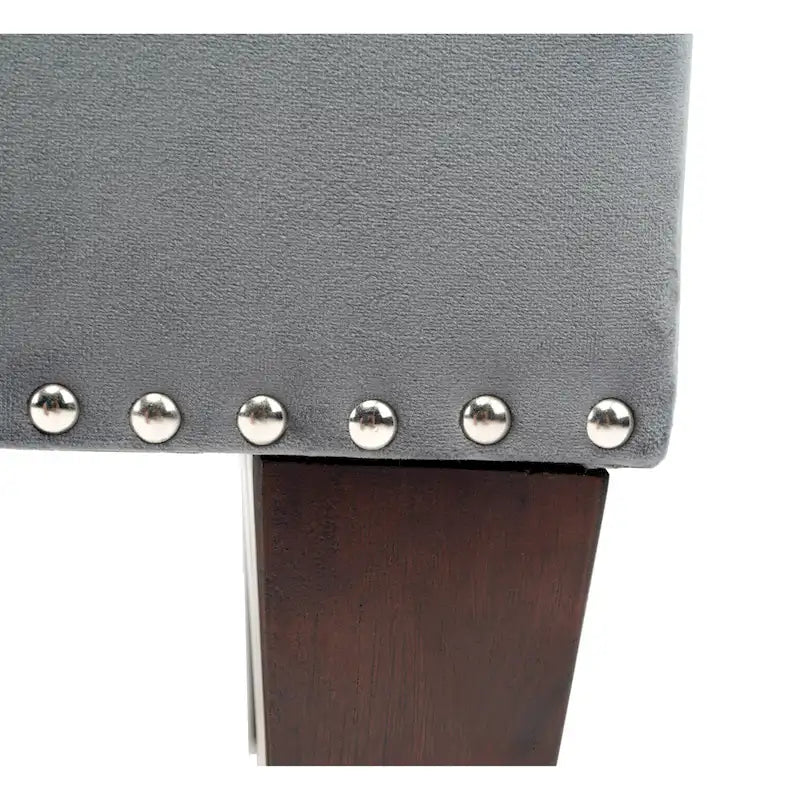 Banc de rangement ottoman rembourré avec couvercle à charnière, siège rembourré en tissu velours