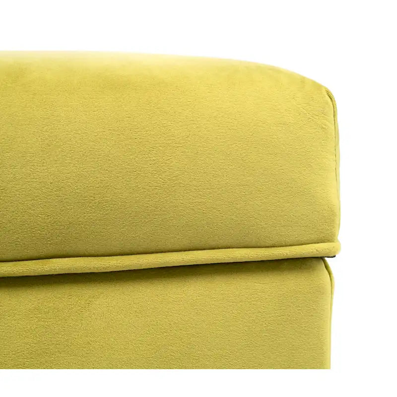 Banc de rangement ottoman rembourré avec couvercle à charnière, siège rembourré en tissu velours