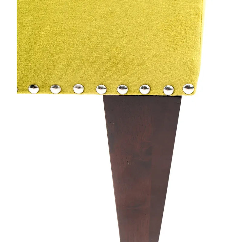 Banc de rangement ottoman rembourré avec couvercle à charnière, siège rembourré en tissu velours