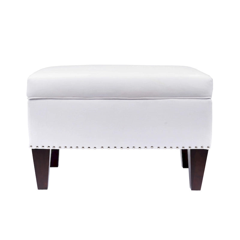 Banc de rangement ottoman rembourré avec couvercle à charnière, siège rembourré en tissu velours