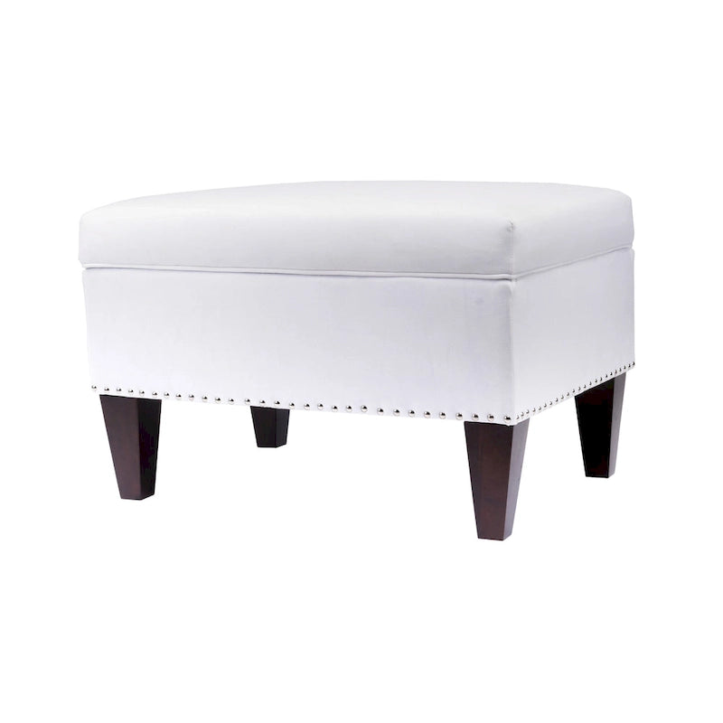 Banc de rangement ottoman rembourré avec couvercle à charnière, siège rembourré en tissu velours