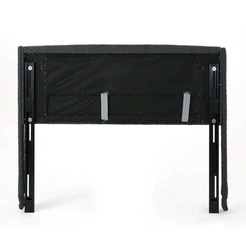 Tête de lit Queen Size capitonnée en tissu beige à motifs de losanges