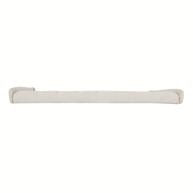 Tête de lit Queen Size capitonnée en tissu beige à motifs de losanges