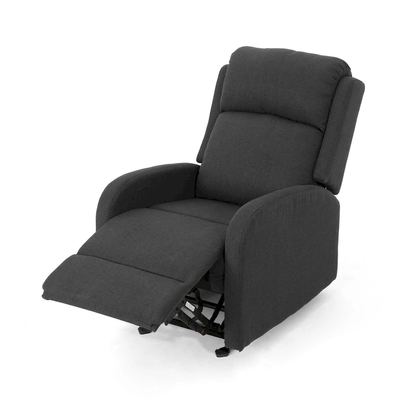 Fauteuil inclinable à bascule en tissu avec dossier cascade moelleux Bleu marine
