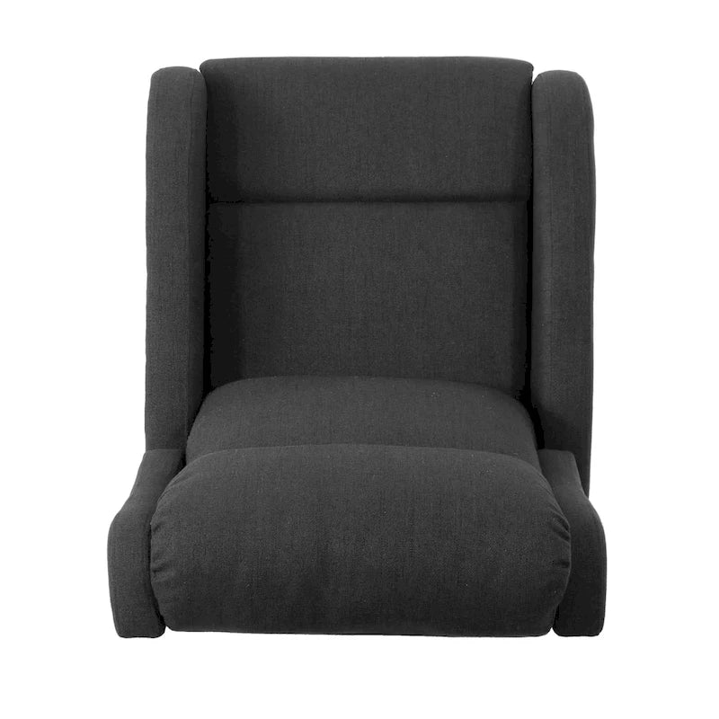 Fauteuil inclinable à bascule en tissu avec dossier cascade moelleux Bleu marine