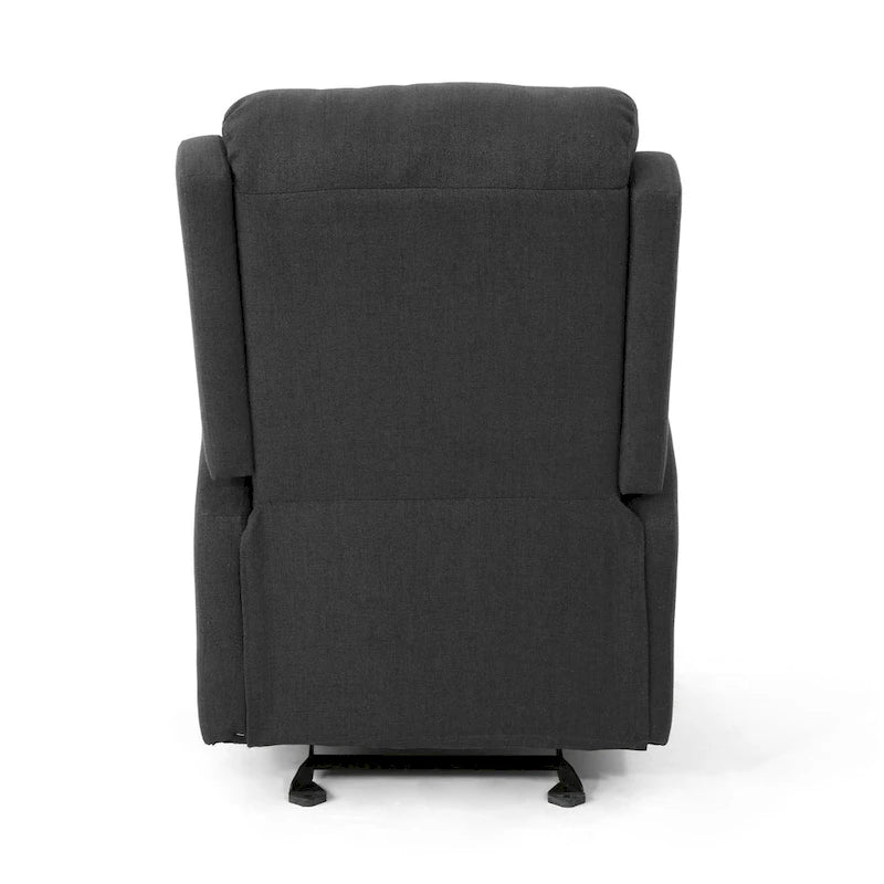 Fauteuil inclinable à bascule en tissu avec dossier cascade moelleux Bleu marine