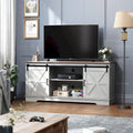 Evelynn TV Stand Sliding Barn Door Farmhouse Wood Entertainment Center for TVs Up to 65 White