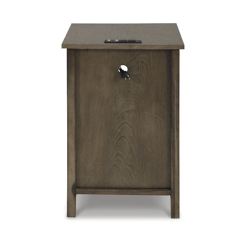 Table d'appoint de style Shaker avec armoire de rangement et port de chargement USB