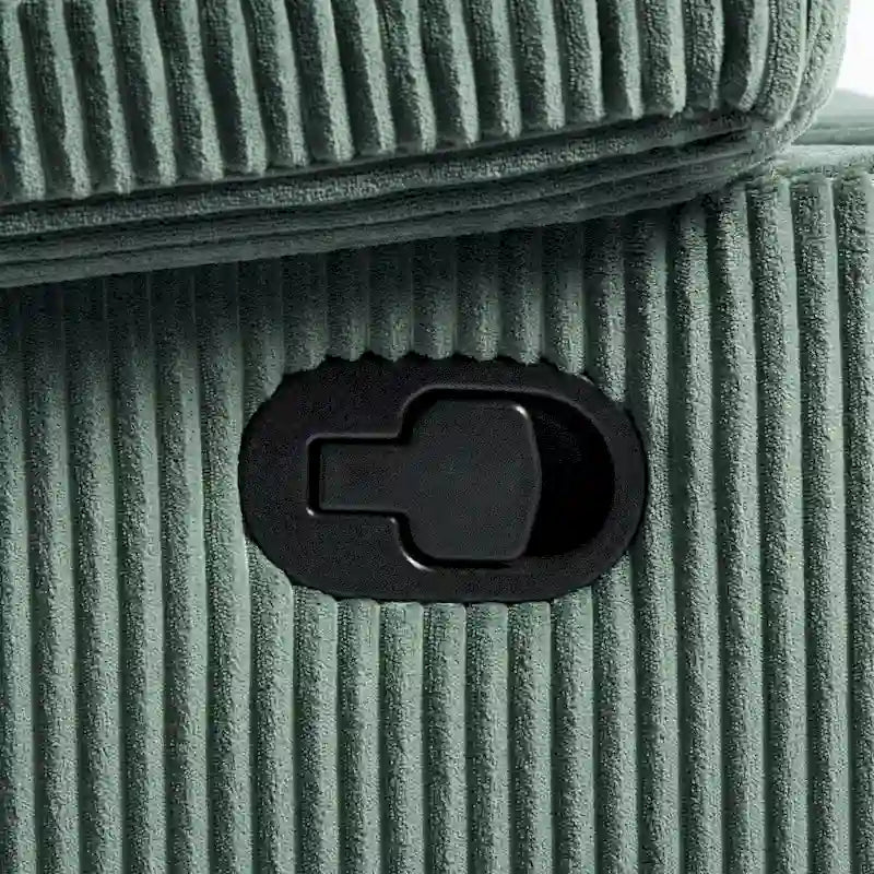 Fauteuil inclinable manuel à pousser en similicuir et velours côtelé