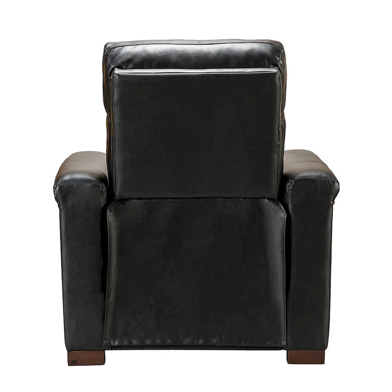 Fauteuil inclinable électrique en cuir véritable avec port USB et repose-pieds escamotable