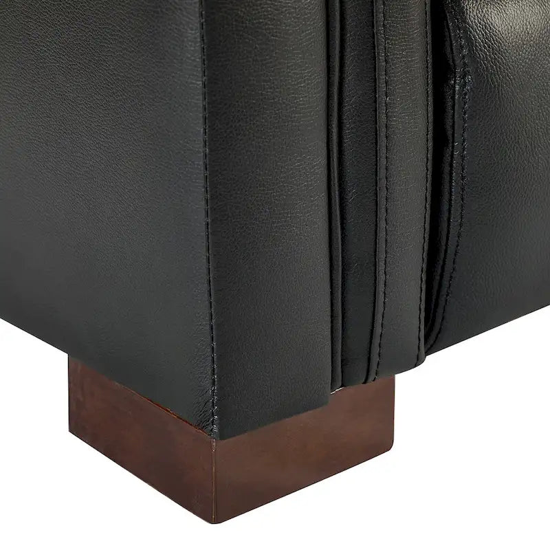 Fauteuil inclinable électrique en cuir véritable avec port USB et repose-pieds escamotable