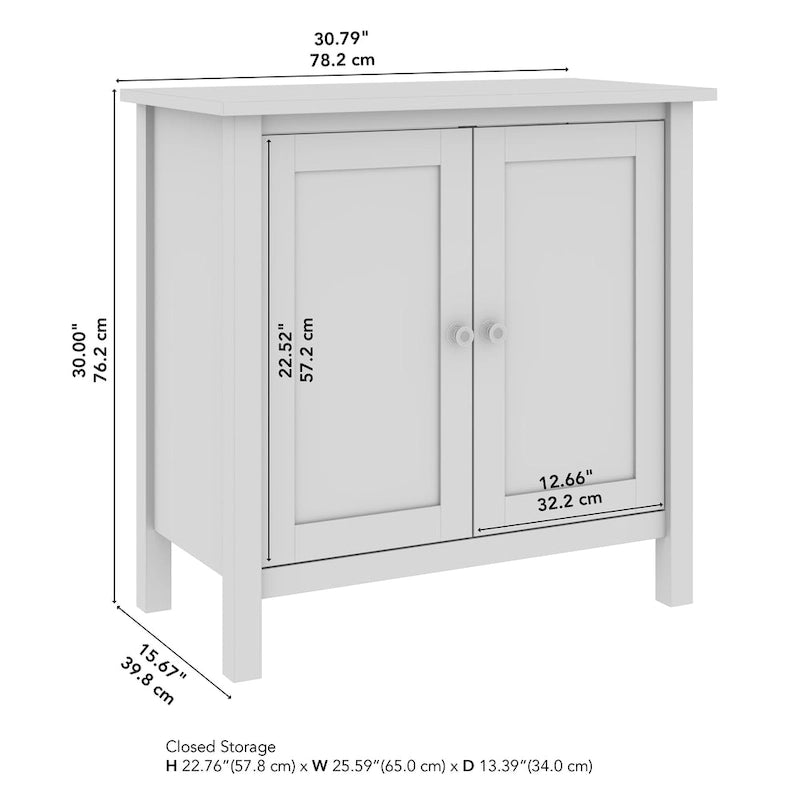 Meuble de rangement d'appoint au sol à deux portes style ferme moderne avec étagère réglable, gris et blanc shiplap