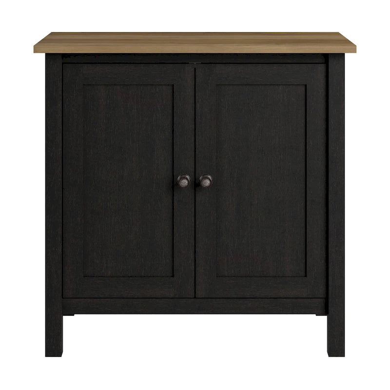 Meuble de rangement d'appoint au sol à deux portes style ferme moderne avec étagère réglable, gris et blanc shiplap
