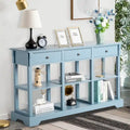 Console de canapé de 58 pouces en MDF avec 3 tiroirs et étagères ouvertes