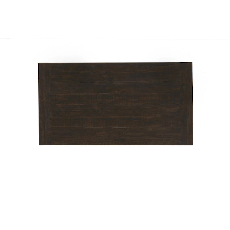 Table basse relevable avec 2 tiroirs en pin massif mocha foncé
