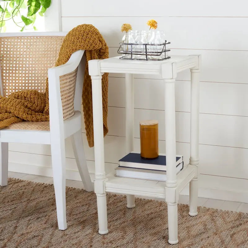 SAFAVIEH Nermira Square Accent Table - 13.8 W x 13.8 L x 28.3 H - 14Wx14Dx28H