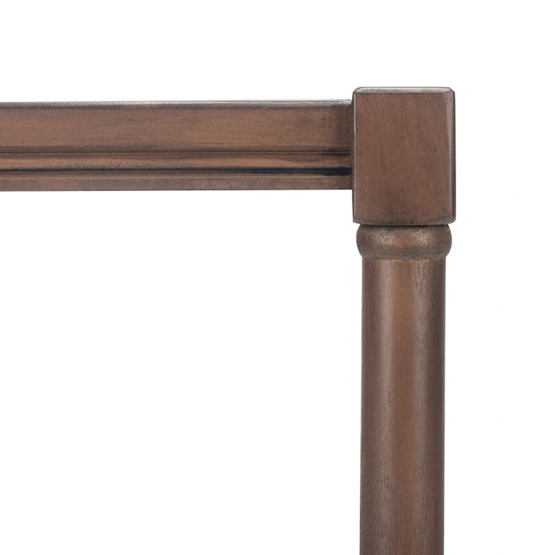 Table d'appoint carrée avec étagère inférieure, marron et noir