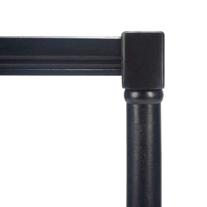 Table d'appoint carrée avec étagère inférieure, marron et noir