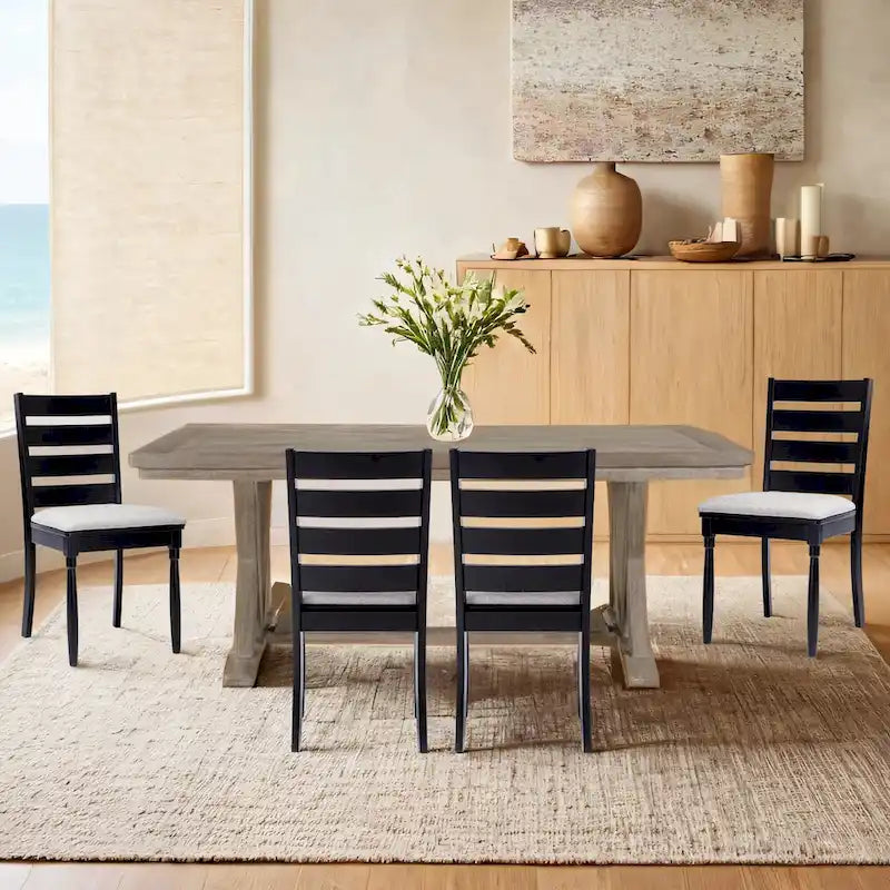 Ladder Back Wooden Dining Chairs