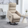 Fauteuil inclinable électrique releveur avec télécommande, lin beige bleu