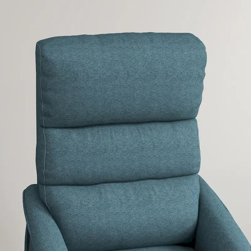 Fauteuil inclinable électrique releveur avec télécommande, lin beige bleu