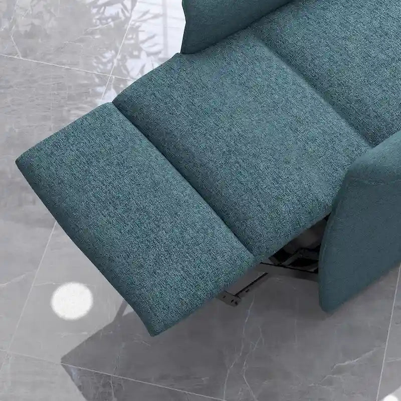 Fauteuil inclinable électrique releveur avec télécommande, lin beige bleu