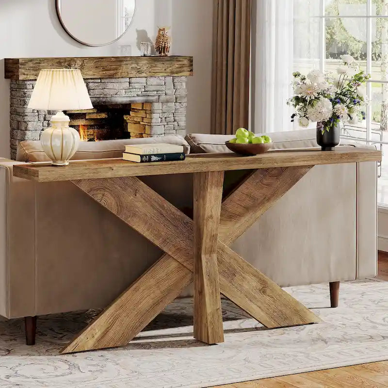 70.9 Extra Long Farmhouse Console Sofa Table for Entryway Hallway